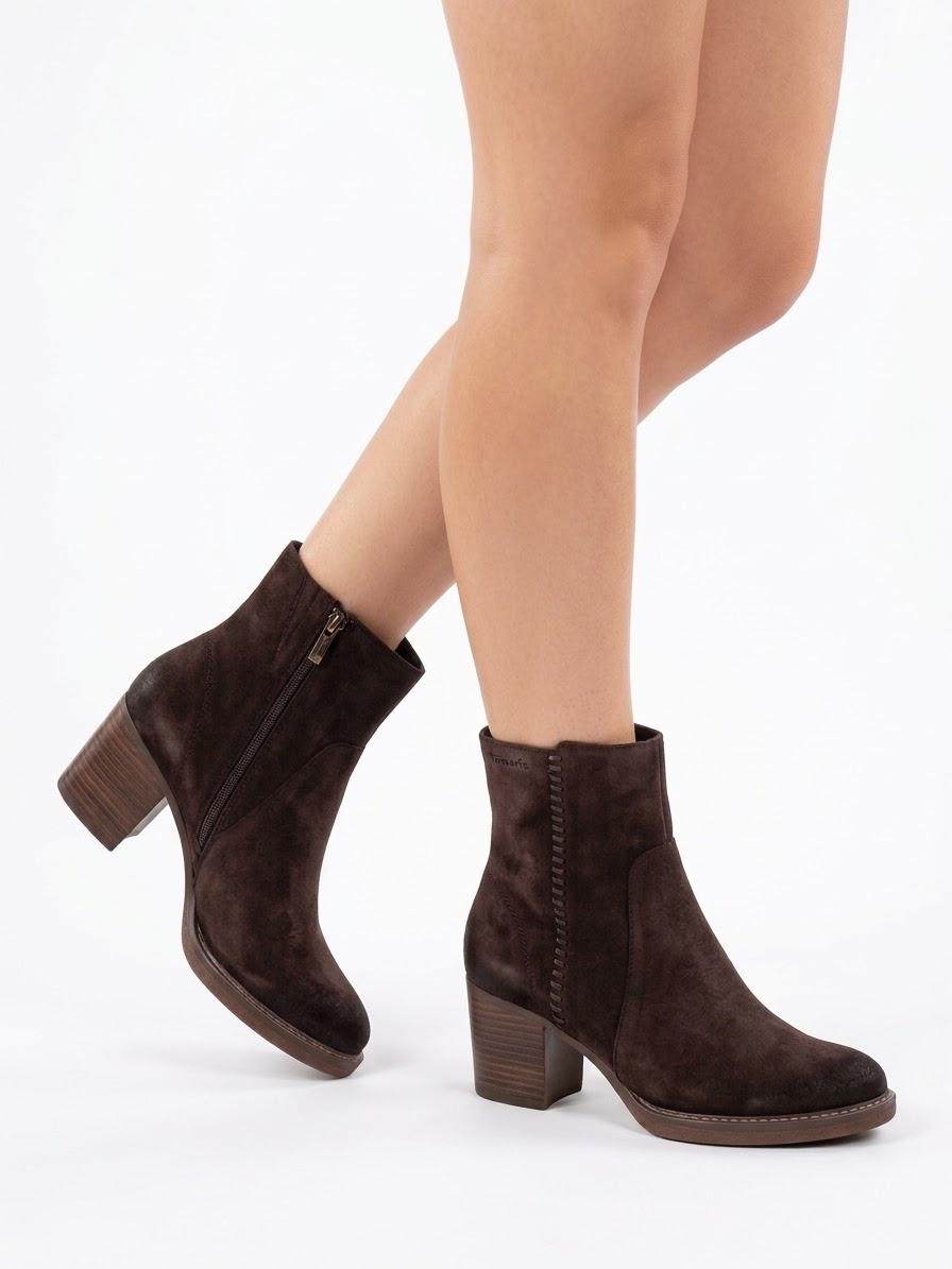 TRONCHETTO TAMARIS CON TACCO 6 CM E DETTAGLIO INTRECCIATO -IRIS-