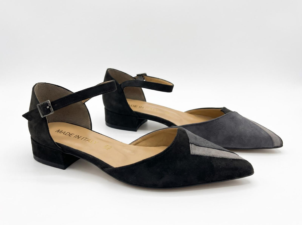 BALLERINA ARTIGIANALE IN CAMOSCIO -LISA-