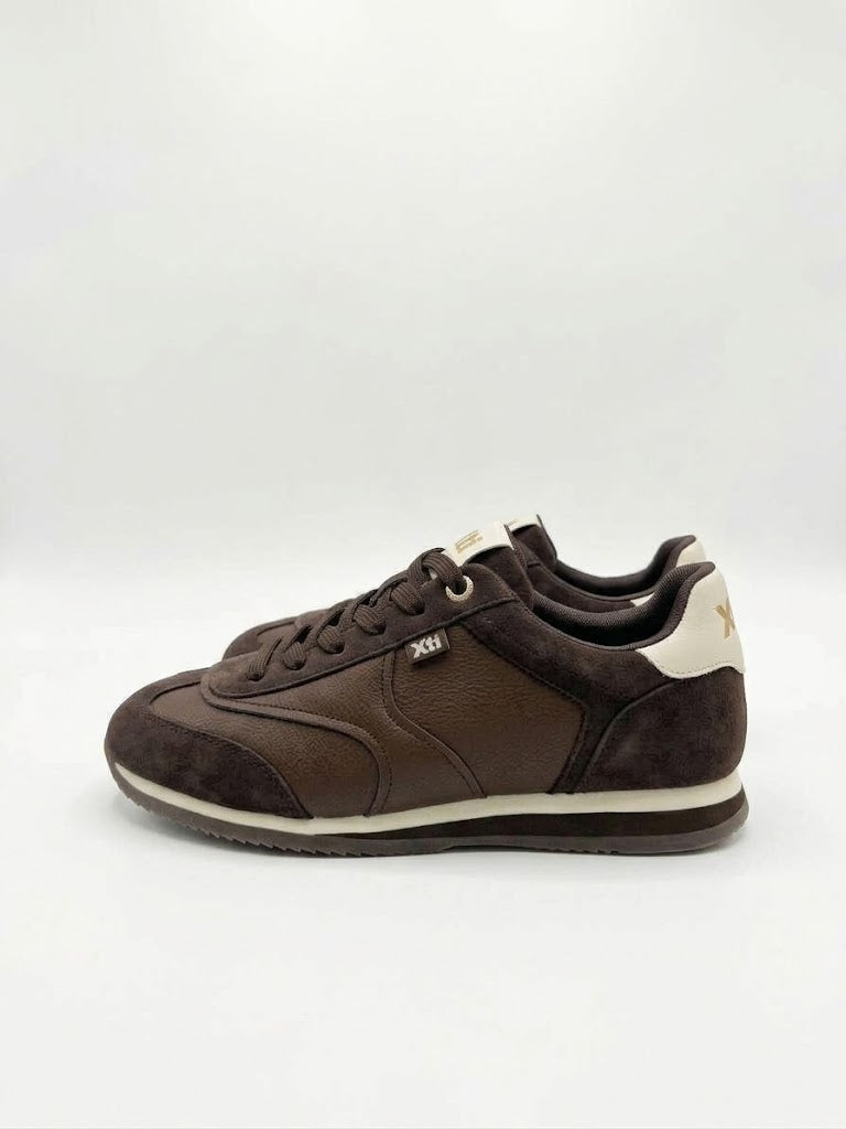 SNEAKERS XTI -SUEDE & LEATHER BROWN