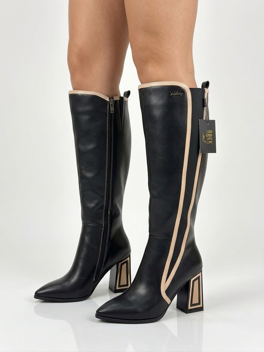 STIVALE ROCKY CON TACCO GEOMETRICO -STELLA-
