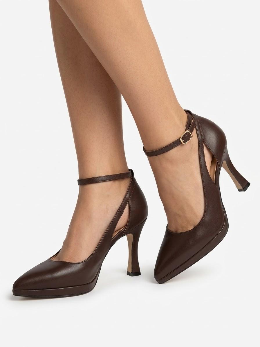 DECOLLETE CON PLATEAU E CINTURINO TACCO 10 CM