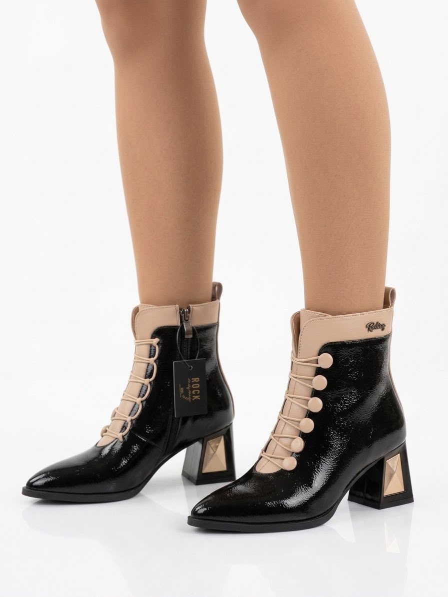 STIVALETTO ROCKY IN VERNICE NERO LUCIDO -SILVIA-