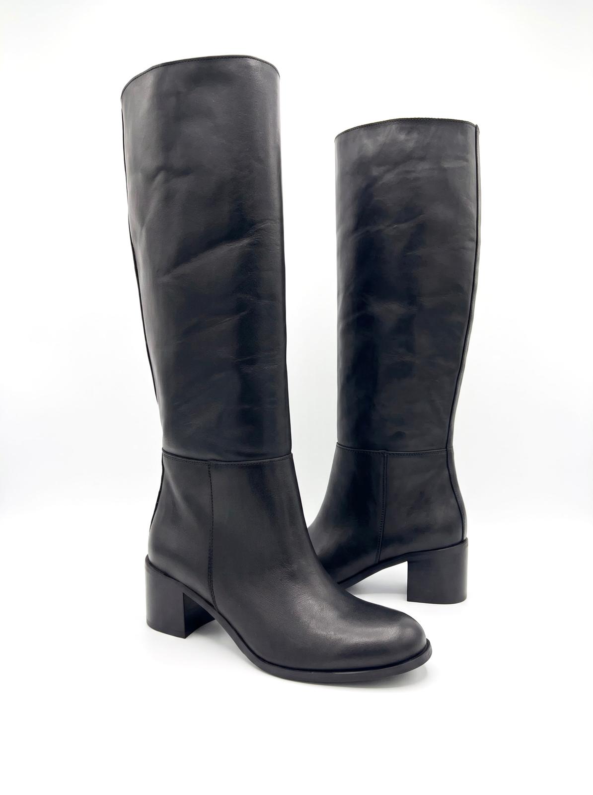 STIVALE ARTIGIANALE IN VERA PELLE TACCO 5 CM -CLARISSA-