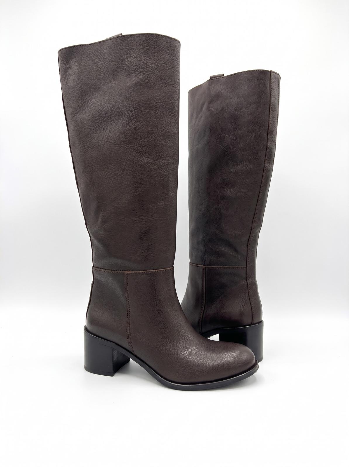 STIVALE ARTIGIANALE IN VERA PELLE TACCO 5 CM -CLARISSA-
