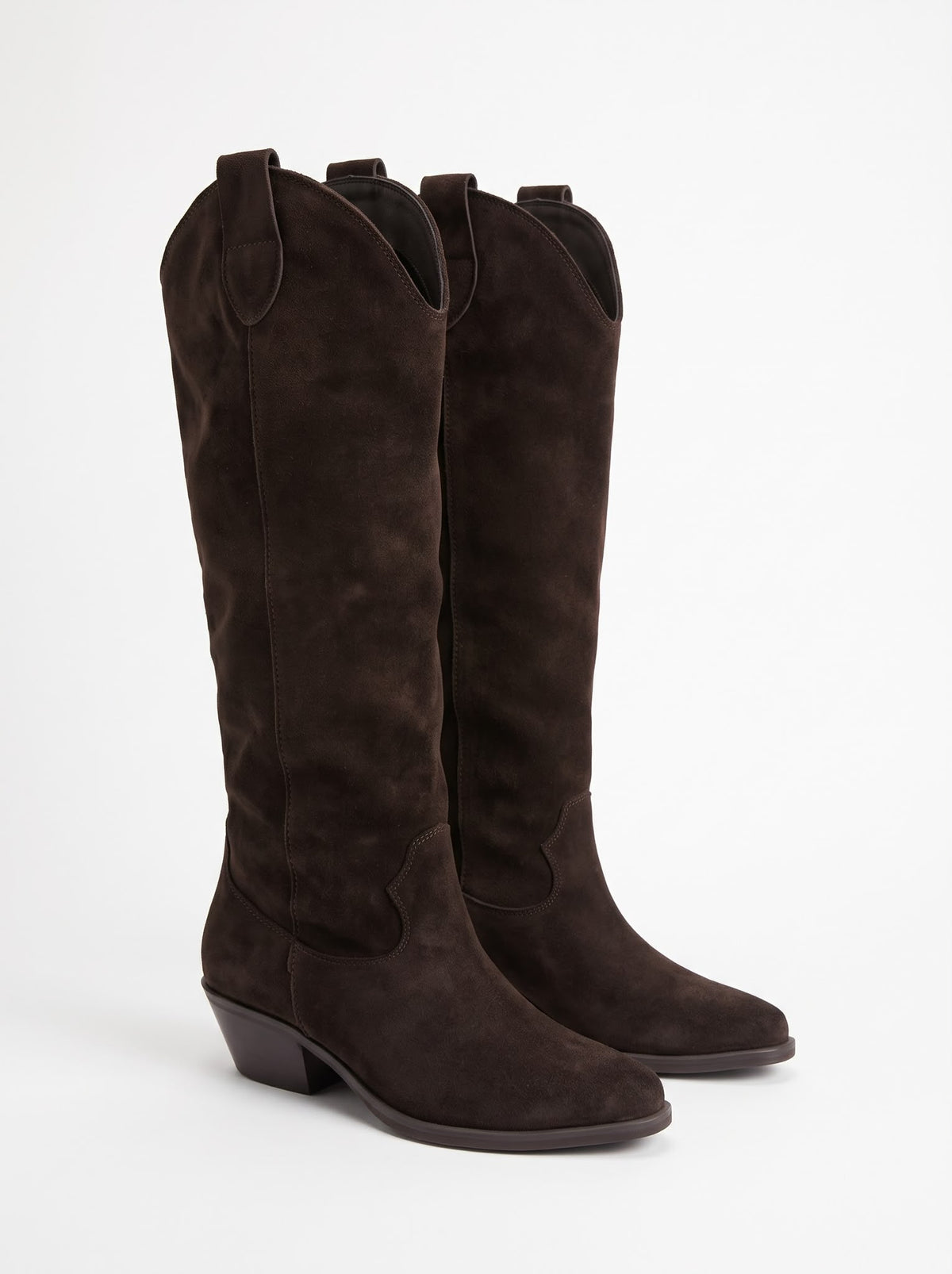 STIVALE-TEXANO IN VERO CAMOSCIO TACCO 5 CM -LILLY-