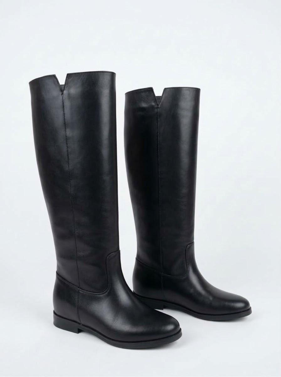 STIVALE IN VERA PELLE CON RIALZO INTERNO DI 3 CM -VICKY-