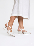 SLINGBACK TACCO 7 CM SOTTOPIEDE CON MEMORY