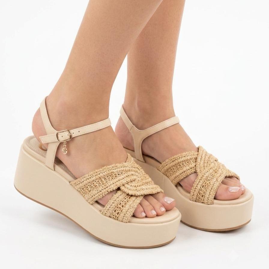 SANDALO CON ZEPPA INTERA 7 CM  KAROL