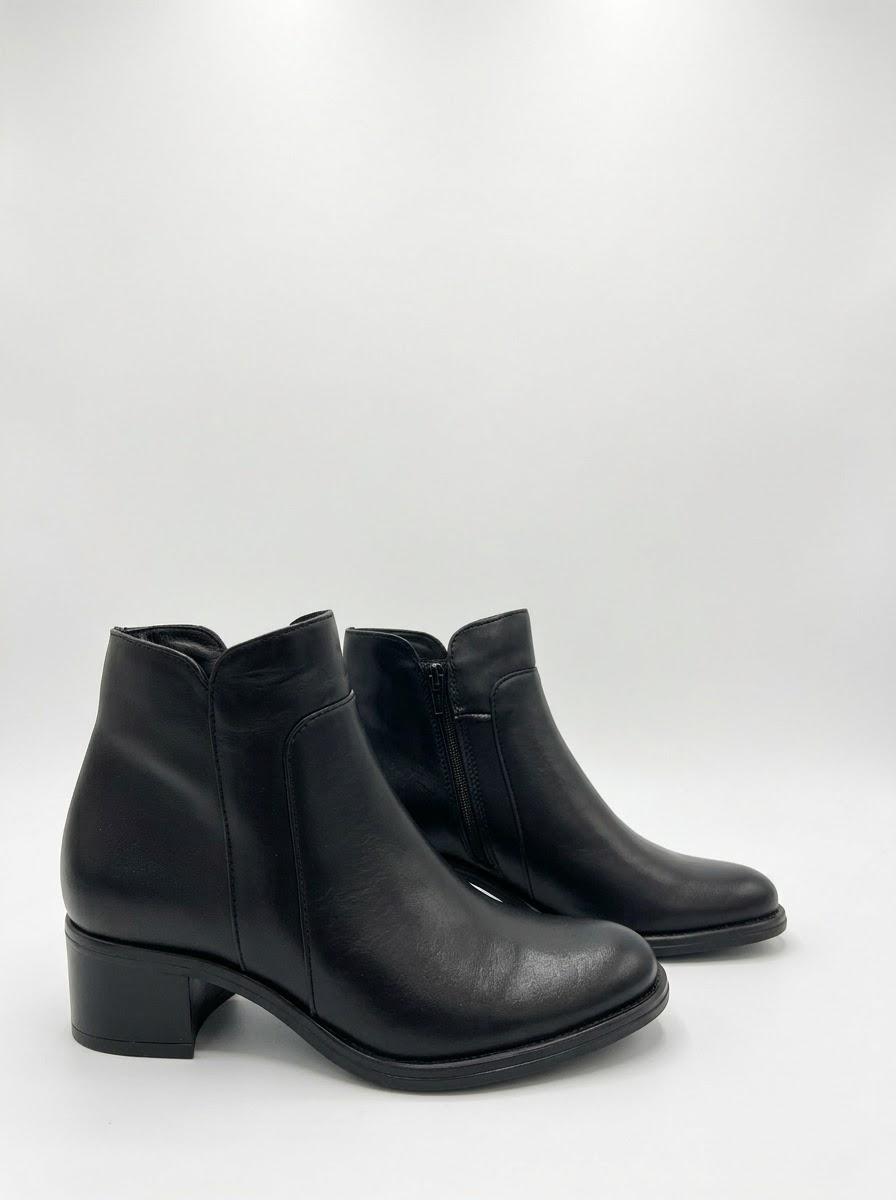 CF- STIVALETTO CON PUNTA TONDA E CERNIERA LATERALE -TIFFANY-