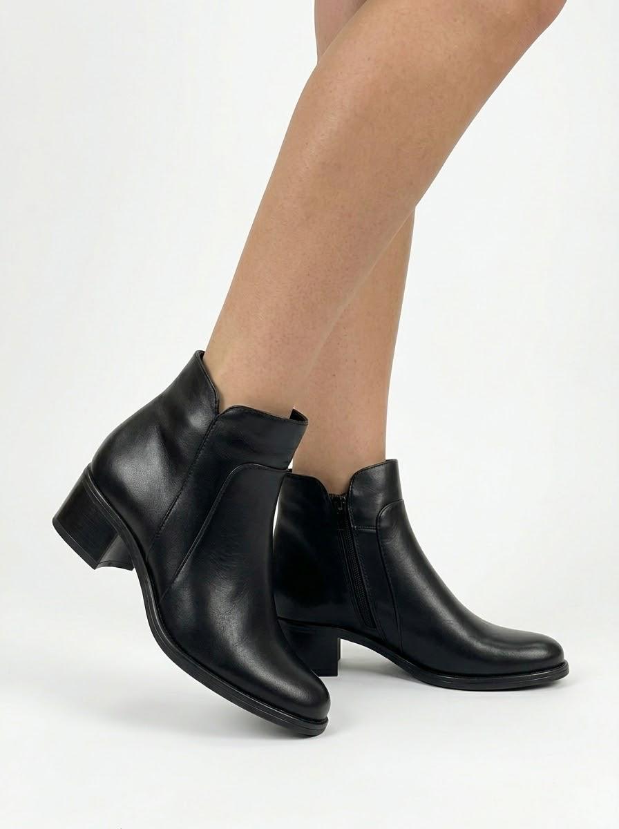 CF- STIVALETTO CON PUNTA TONDA E CERNIERA LATERALE -TIFFANY-