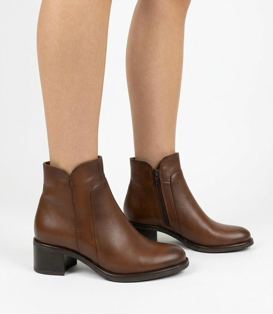 CF- STIVALETTO CON PUNTA TONDA E CERNIERA LATERALE -TIFFANY-