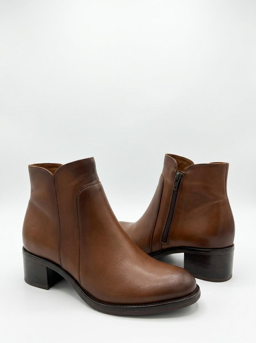 CF- STIVALETTO CON PUNTA TONDA E CERNIERA LATERALE -TIFFANY-