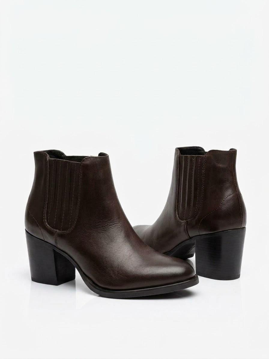 TRONCHETTO BASSO A CAVIGLIA IN VERA PELLE TACCO 6CM