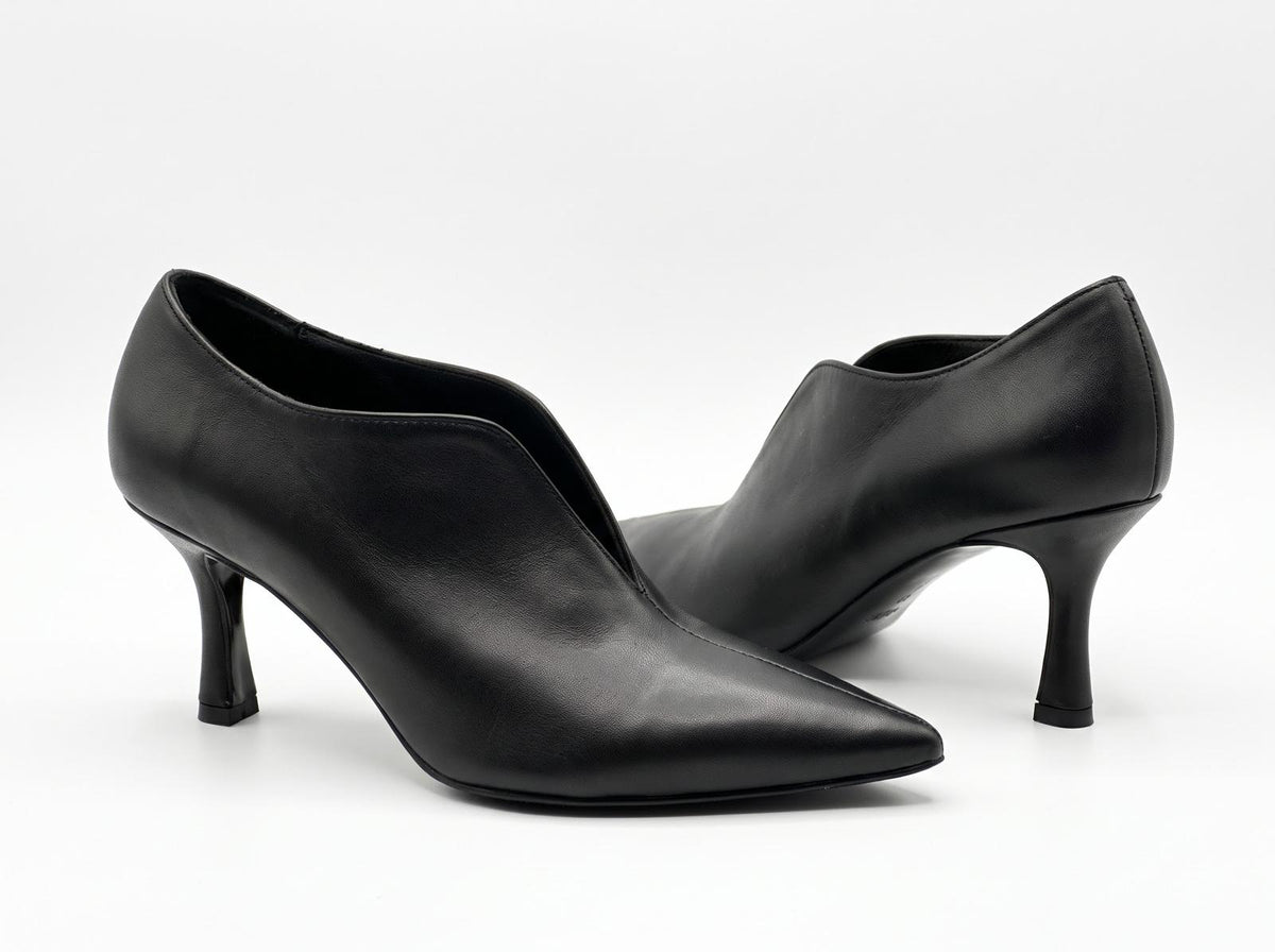 DECOLLETE ARTIGIANALE IN VERA PELLE TACCO 7 CM -ARIANNA-