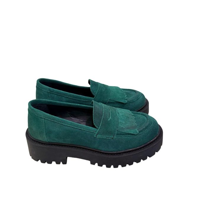 Mocassino verde Elen