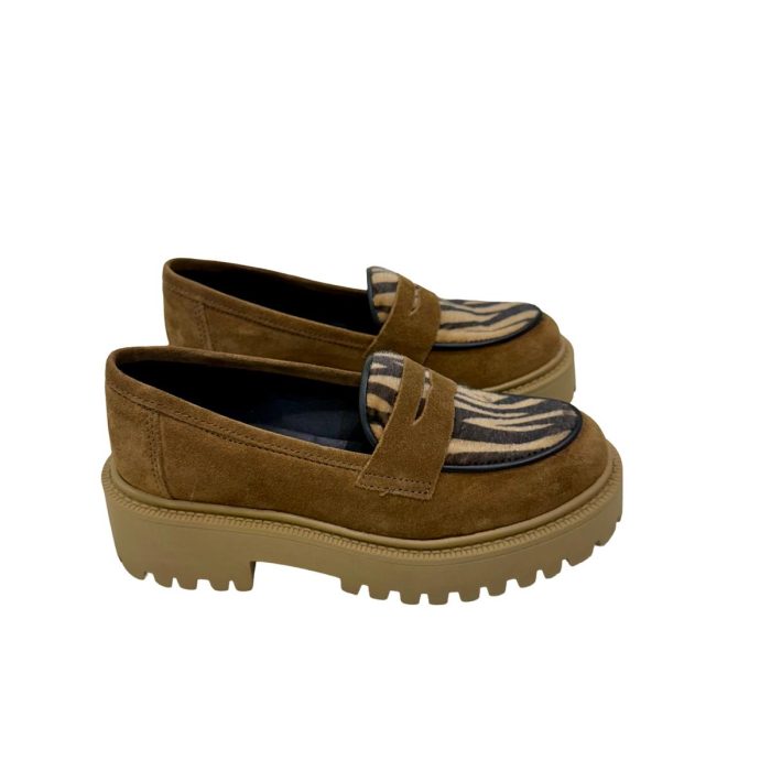 Mocassino cuoio Animalier